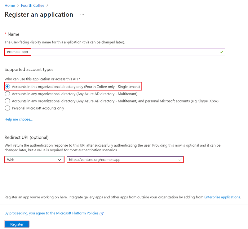 Entra ID Register an Application