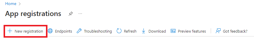 New App Registration